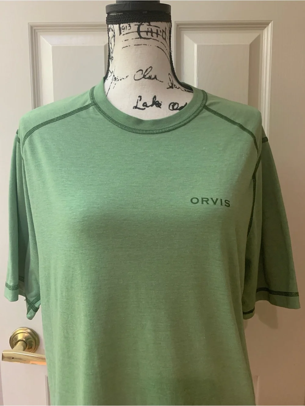 Orvis Men's Light Green Short-Sleeve Performance Crew Tee